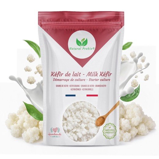 Sachet de grains de kéfir de lait vivants Natural Probio, 20 g